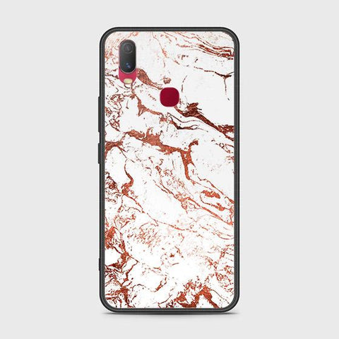 Vivo Y11 2019 Cover - White Marble Series 2 - HQ Ultra Shine Premium Infinity Glass Soft Silicon Borders Case