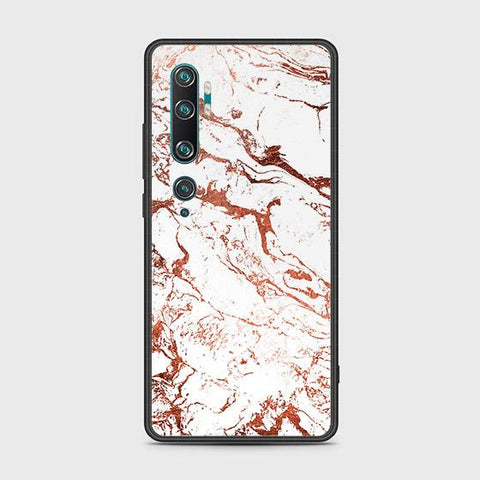 Xiaomi Mi CC9 Pro Cover - White Marble Series 2 - HQ Ultra Shine Premium Infinity Glass Soft Silicon Borders Case