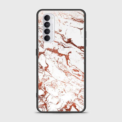 Oppo Reno 4 Pro Cover - White Marble Series 2 - HQ Ultra Shine Premium Infinity Glass Soft Silicon Borders Case