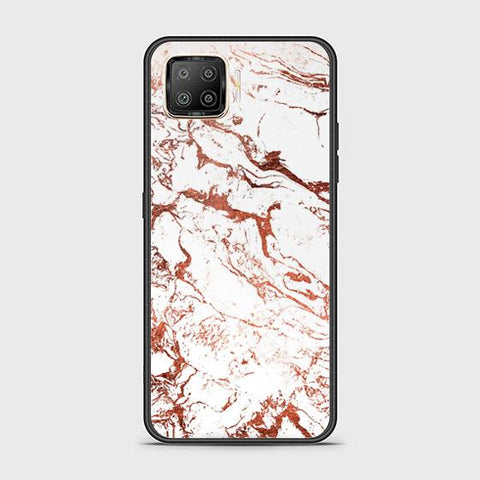 Oppo A73 Cover - White Marble Series 2 - HQ Ultra Shine Premium Infinity Glass Soft Silicon Borders Case