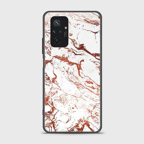 Xiaomi Redmi Note 10 Pro Max Cover - White Marble Series 2 - HQ Ultra Shine Premium Infinity Glass Soft Silicon Borders Case