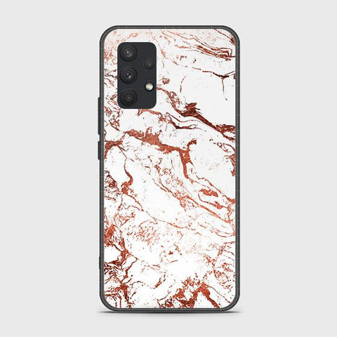 Samsung Galaxy A32 4G Cover - White Marble Series 2 - HQ Ultra Shine Premium Infinity Glass Soft Silicon Borders Case