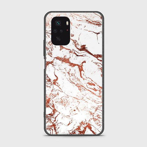 Xiaomi Redmi Note 10S Cover - White Marble Series 2 - HQ Ultra Shine Premium Infinity Glass Soft Silicon Borders Case