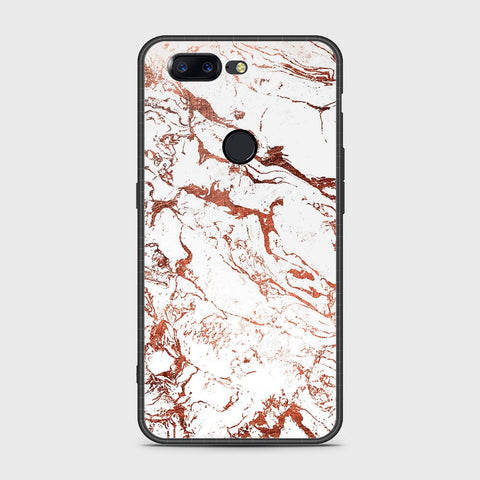 OnePlus 5T Cover- White Marble Series 2 - HQ Ultra Shine Premium Infinity Glass Soft Silicon Borders Case