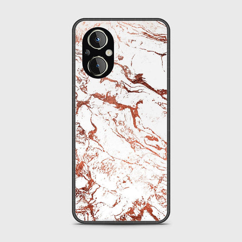 Oppo Reno 7Z 5G Cover- White Marble Series 2 - HQ Ultra Shine Premium Infinity Glass Soft Silicon Borders Case