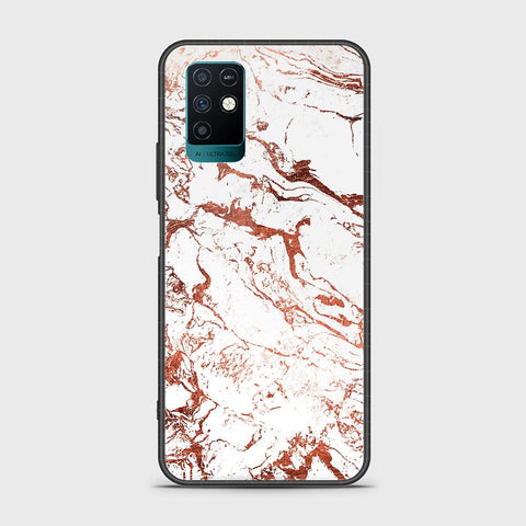 Infinix Note 10 Cover- White Marble Series 2 - HQ Ultra Shine Premium Infinity Glass Soft Silicon Borders Case