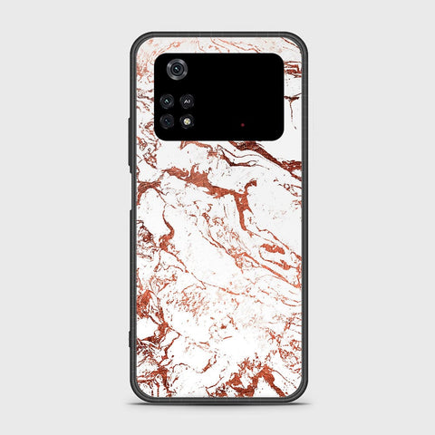 Xiaomi Poco M4 Pro 4G Cover- White Marble Series 2 - HQ Ultra Shine Premium Infinity Glass Soft Silicon Borders Case