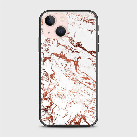 iPhone 14 Plus Cover- White Marble Series 2 - HQ Ultra Shine Premium Infinity Glass Soft Silicon Borders Case