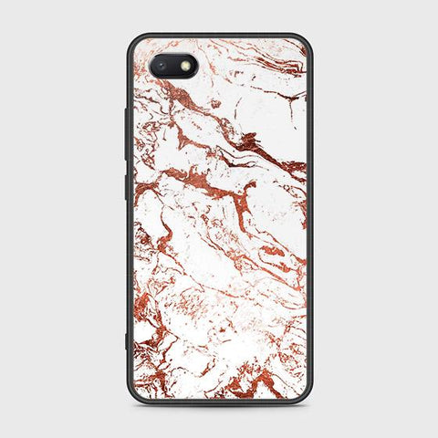 Y5 2018 Cover - White Marble Series 2 - HQ Ultra Shine Premium Infinity Glass Soft Silicon Borders Case