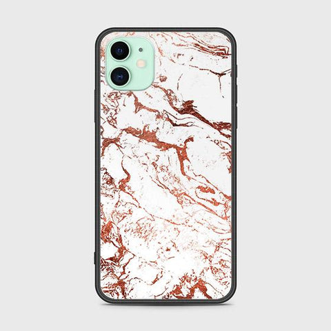 iPhone 11 Cover - White Marble Series 2 - HQ Ultra Shine Premium Infinity Glass Soft Silicon Borders Case