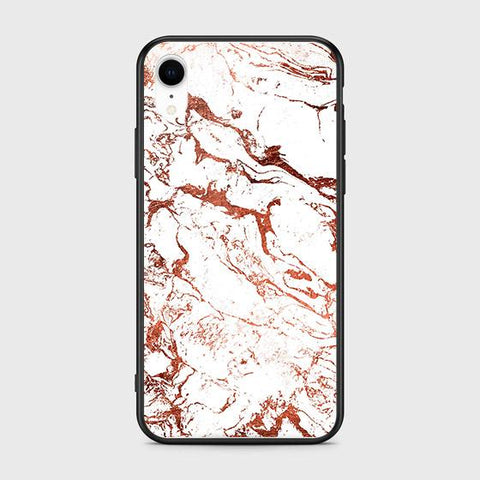 iPhone XR Cover - White Marble Series 2 - HQ Ultra Shine Premium Infinity Glass Soft Silicon Borders Case