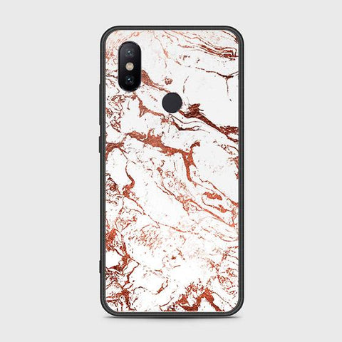 Xiaomi Mi A2 / Mi 6X Cover - White Marble Series 2 - HQ Ultra Shine Premium Infinity Glass Soft Silicon Borders Case