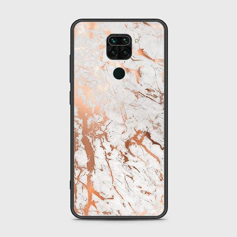 Xiaomi Redmi Note 9 Cover - White Marble Series 2 - HQ Ultra Shine Premium Infinity Glass Soft Silicon Borders Case