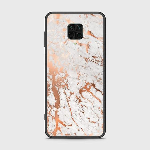 Xiaomi Redmi Note 9S Cover - White Marble Series 2 - HQ Ultra Shine Premium Infinity Glass Soft Silicon Borders Case