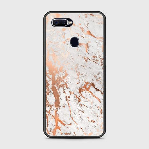 Oppo F9 / F9 Pro Cover - White Marble Series 2 - HQ Ultra Shine Premium Infinity Glass Soft Silicon Borders Case