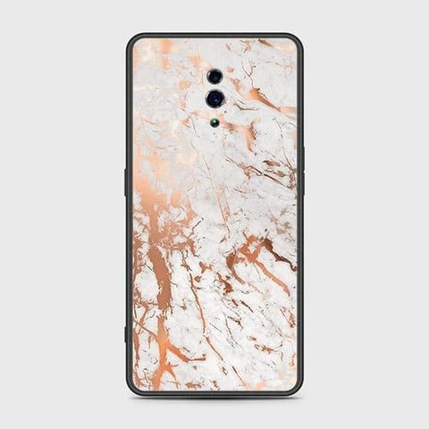 Oppo Reno Cover - White Marble Series 2 - HQ Ultra Shine Premium Infinity Glass Soft Silicon Borders Case