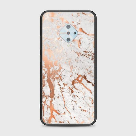 Vivo S1 Pro Cover - White Marble Series 2 - HQ Ultra Shine Premium Infinity Glass Soft Silicon Borders Case