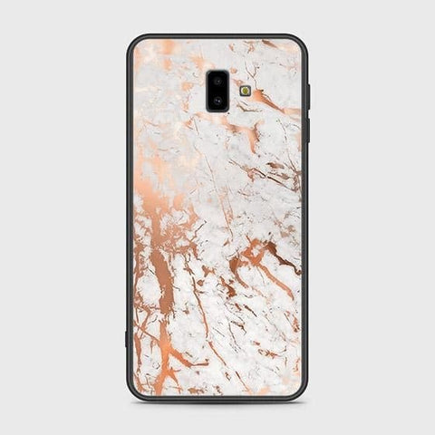 Samsung Galaxy J6 Plus 2018 Cover - White Marble Series 2 - HQ Ultra Shine Premium Infinity Glass Soft Silicon Borders Case