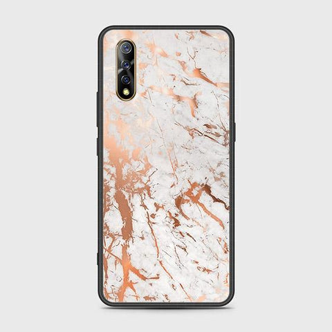 Vivo S1 Cover - White Marble Series 2 - HQ Ultra Shine Premium Infinity Glass Soft Silicon Borders Case