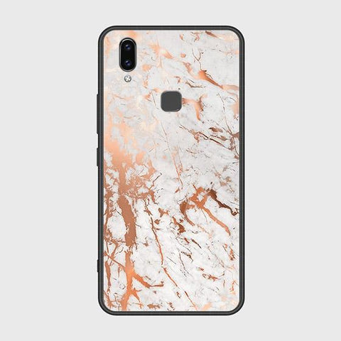 Vivo Y85 Cover - White Marble Series 2 - HQ Ultra Shine Premium Infinity Glass Soft Silicon Borders Case