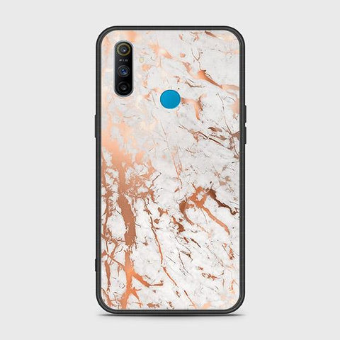 Realme C3 Cover - White Marble Series 2 - HQ Ultra Shine Premium Infinity Glass Soft Silicon Borders Case