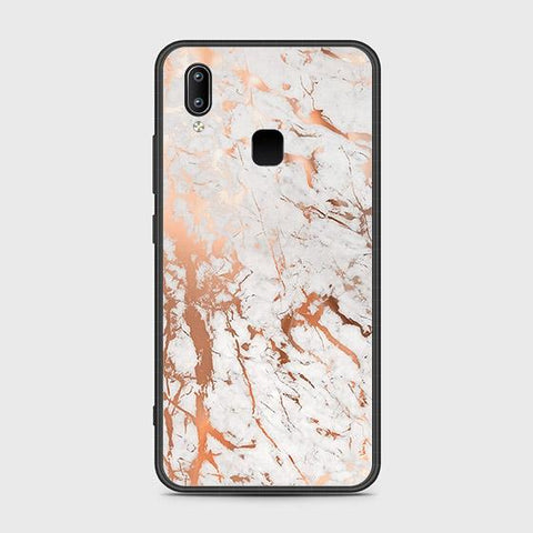 Vivo Y91 Cover - White Marble Series 2 - HQ Ultra Shine Premium Infinity Glass Soft Silicon Borders Case