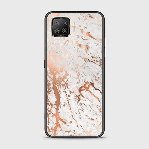 Oppo A73 Cover - White Marble Series 2 - HQ Ultra Shine Premium Infinity Glass Soft Silicon Borders Case