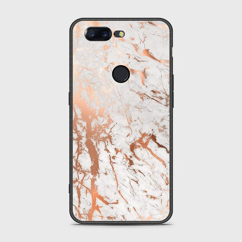 OnePlus 5T Cover- White Marble Series 2 - HQ Ultra Shine Premium Infinity Glass Soft Silicon Borders Case