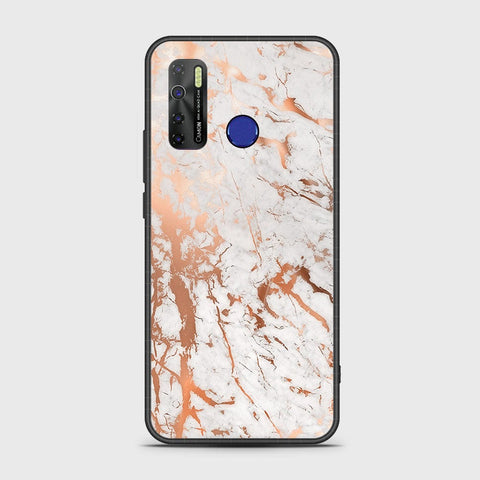 Infinix Hot 9 Cover- White Marble Series 2 - HQ Ultra Shine Premium Infinity Glass Soft Silicon Borders Case