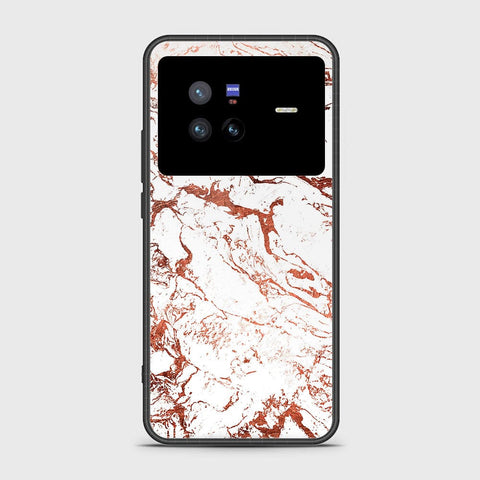 Vivo X80 Cover- White Marble Series 2 - HQ Ultra Shine Premium Infinity Glass Soft Silicon Borders Case