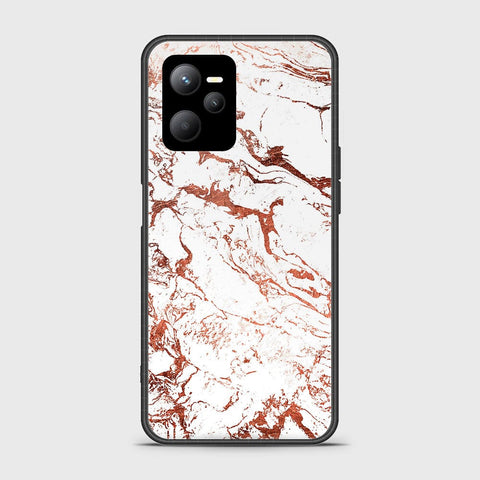 Realme V25 Cover- White Marble Series 2 - HQ Ultra Shine Premium Infinity Glass Soft Silicon Borders Case