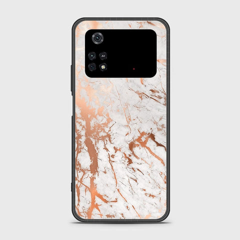 Xiaomi Poco M4 Pro 4G Cover- White Marble Series 2 - HQ Ultra Shine Premium Infinity Glass Soft Silicon Borders Case