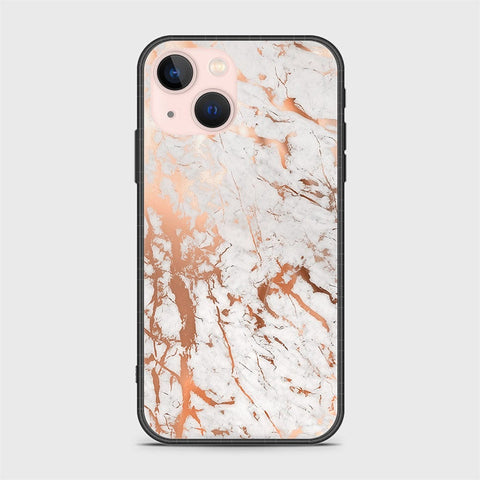 iPhone 14 Plus Cover- White Marble Series 2 - HQ Ultra Shine Premium Infinity Glass Soft Silicon Borders Case