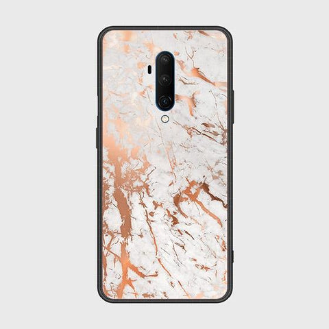 OnePlus 7T Pro Cover - White Marble Series 2 - HQ Ultra Shine Premium Infinity Glass Soft Silicon Borders Case