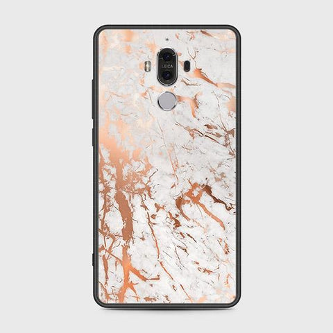 Huawei Mate 9 Cover - White Marble Series 2 - HQ Ultra Shine Premium Infinity Glass Soft Silicon Borders Case