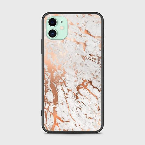 iPhone 11 Cover - White Marble Series 2 - HQ Ultra Shine Premium Infinity Glass Soft Silicon Borders Case