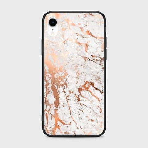 iPhone XR Cover - White Marble Series 2 - HQ Ultra Shine Premium Infinity Glass Soft Silicon Borders Case