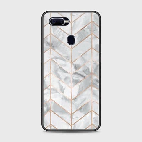 Oppo F9 / F9 Pro Cover - White Marble Series 2 - HQ Ultra Shine Premium Infinity Glass Soft Silicon Borders Case