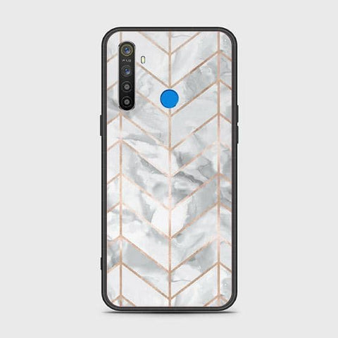 Realme 6i Cover - White Marble Series 2 - HQ Ultra Shine Premium Infinity Glass Soft Silicon Borders Case