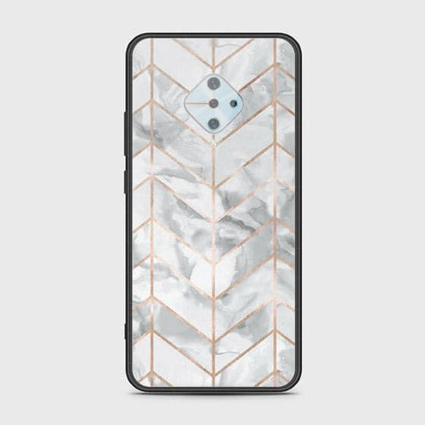 Vivo Y51 Cover - White Marble Series 2 - HQ Ultra Shine Premium Infinity Glass Soft Silicon Borders Case