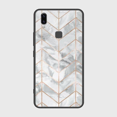 Vivo Y85 Cover - White Marble Series 2 - HQ Ultra Shine Premium Infinity Glass Soft Silicon Borders Case