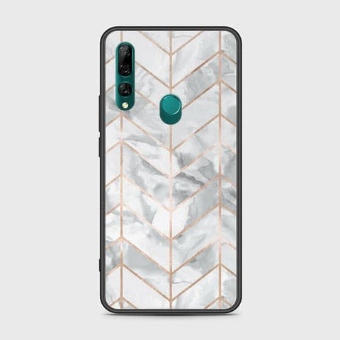 Huawei Y9 Prime 2019 Cover - White Marble Series 2 - HQ Ultra Shine Premium Infinity Glass Soft Silicon Borders Case