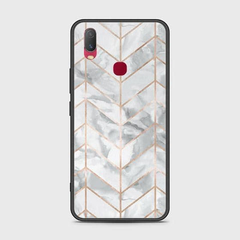 Vivo Y11 2019 Cover - White Marble Series 2 - HQ Ultra Shine Premium Infinity Glass Soft Silicon Borders Case