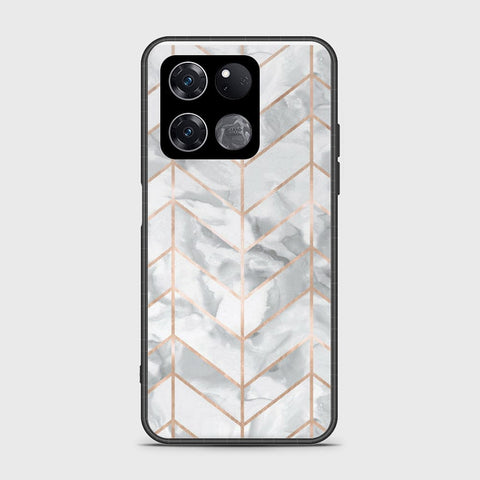 OnePlus Ace Racing Cover- White Marble Series 2 - HQ Ultra Shine Premium Infinity Glass Soft Silicon Borders Case