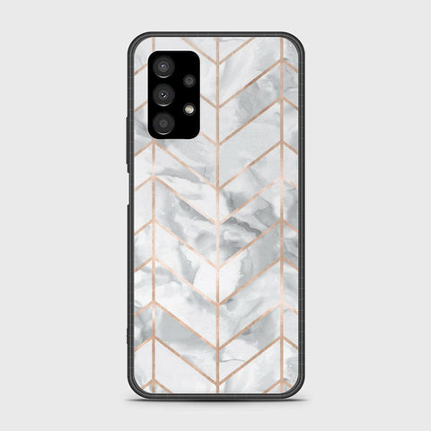 Samsung Galaxy A13 4G Cover- White Marble Series 2 - HQ Ultra Shine Premium Infinity Glass Soft Silicon Borders Case