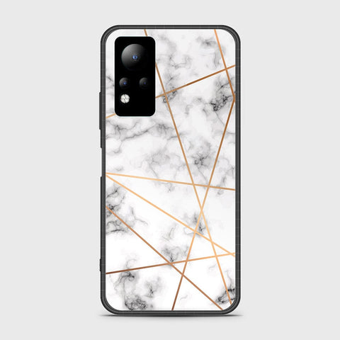 Infinix Note 11 Cover- White Marble Series 2 - HQ Ultra Shine Premium Infinity Glass Soft Silicon Borders Case