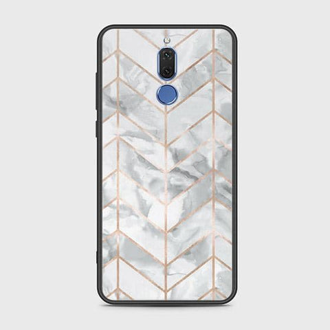 Huawei Mate 10 Lite Cover - White Marble Series 2 - HQ Ultra Shine Premium Infinity Glass Soft Silicon Borders Case