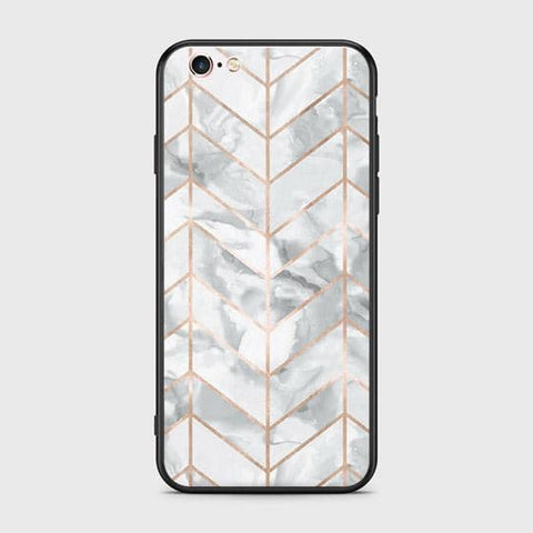 iPhone 6s Plus / 6 Plus Cover - White Marble Series 2 - HQ Ultra Shine Premium Infinity Glass Soft Silicon Borders Case