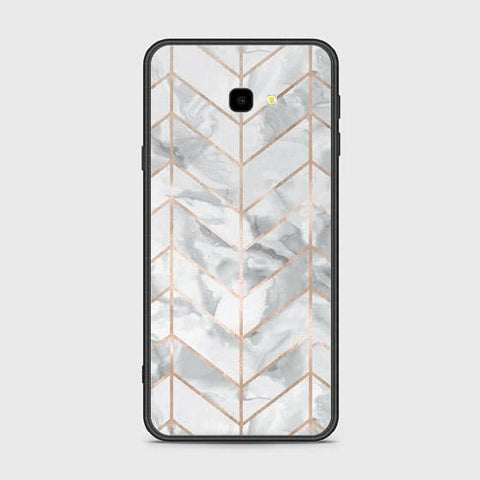 Samsung Galaxy J4 Plus Cover - White Marble Series 2 - HQ Ultra Shine Premium Infinity Glass Soft Silicon Borders Case