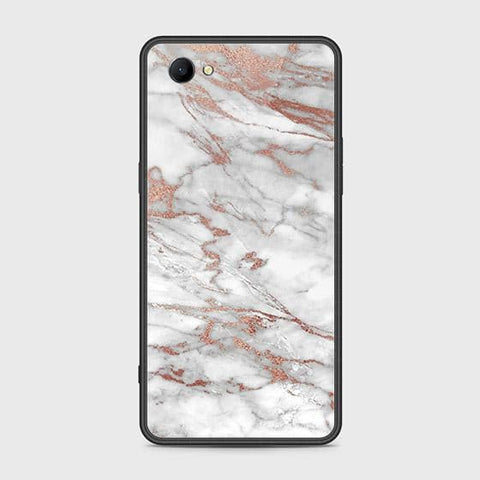 Oppo A3 Cover - White Marble Series 2 - HQ Ultra Shine Premium Infinity Glass Soft Silicon Borders Case